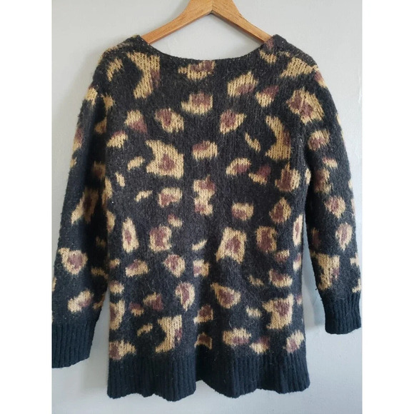 Free People Black and Brown Leopard Cardigan - Picture 7 of 10